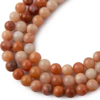 Korálky z minerálu Avanturín oranžový 6mm - 30 ks