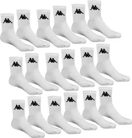 9 Paar Socken Kappa Farbe Weiss Größe 43 - 46 Tennissocken Strümpfe Arbeitssocken Herrensocken Socke