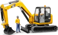 Bruder 02466 - Cat Minibagger mit Bauarbeiter