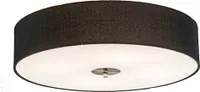 QAZQA - Modern Ländliche Deckenleuchte I Deckenlampe I Lampe I Leuchte schwarz 50 cm - Drum mit Schirm JuteI 4-flammig I Wohnzimmer I Schlafzimmer - Textil Rund - LED geeignet E27