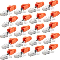 Netzwerkstecker CAT7 CAT6A CAT6 RJ45 20x Netzwerk Stecker vergoldet Crimpstecker