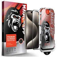 2x 9H Panzerglas für iPhone 15 Pro Max ANTI-SPY PRIVACY MAGIC-APP echtes Tempered X-Gorillaglas Displayschutz Schutzglas Schutzfolie Panzerfolie Screen Protector