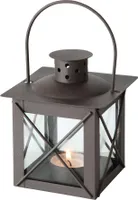 Laterne FAROL dunkelbraun H13cm Tischlaterne für Teelichter al Farmhouse