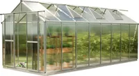 GFP Gewächshaus SAPHIR 8 aus Alu 259x513 cm ca. 8 mm Doppelstegplatten mit Fundamentrahmen, automatischer Fensteröffner