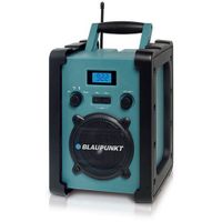 Blaupunkt BSR 20 Baustellenradio mit Akku – Tragbares Radio mit Bluetooth, robust, AUX-IN, 5 Watt RMS, Schutzklasse IPX5