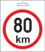 Naklejka ograniczenia prędkości 80 km/h (110 mm)