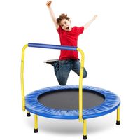 Kindertrampolin mit Sicherheitshandlauf, 36 '' Outdoor Mini Kleinkind Rebounder Trampolin, Indoor kleines Trampolin für Kinder, sicher & tragbar & faltbar & langlebig für Kindertraining & Spielen