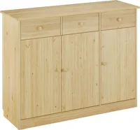 90.50-25 Highboard Kommode Anrichte Kiefer Sideboard natur 3 Schubladen, 3 Türen