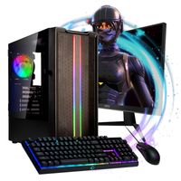 MEINPC Gaming PC Komplett-Set AMD Ryzen7 5700G 8x 4.6 Ghz- AMD Radeon  - 512GB SSD - 16GB DDR4 - Windows 11 - WLAN - MSI Gaming 27" TFT - RGB