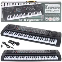 Klávesy Pianinko Ograny pro děti s mikrofonem Hudební nástroj 63 cm