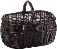 Henkelkorb Weidengeflecht für Einkauf in Naturfarbe oder in 3 verschiedenen Farben lackiert Einkaufskorb 45x30x35cm