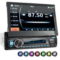 XOMAX XM-V780 Autoradio mit 7 Zoll Touchscreen Bildschirm (kapazitiv, ausfahrbar), Bluetooth, USB, SD, 1 DIN