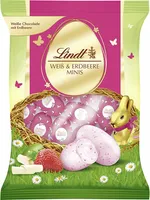 Lindt White and Strawberry Chocolate Mini Eggs pakowane pojedynczo 100 g