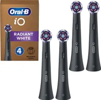 Oral-B iO Aufsteckbürsten Radiant White Schwarz 4 Stück Plaque Entferner