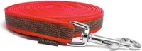 Mystique® Gummierte Schleppleine 20mm mit Handschlaufe Standard Karabiner rot 7,5m