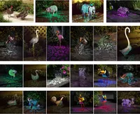 LED Solar Figur Solartiere Solarfigur Deko Tiere Garten Dekofigur Metallfigur, LED Solar Tiere:Frosch mit LED