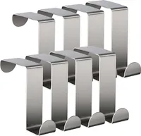 Produktbild von Tür Garderobe Türgarderobe Mit 6 Haken – Kleiderhaken Zum Einhängen (Schwarz, 4.5 Cm) Kleiderhaken Tür