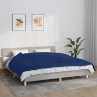 vidaXL Záťažová deka modrá 155x220 cm 7 kg Látka