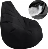 AD.CON Interiérový hráčsky vankúš s výplňou z EPS guličiek Puff relax kreslo sedací vankúš podlahový vankúš bean bag 100x90x95cm 300L čierny