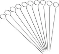 Rouladennadeln aus rostfreiem Edelstahl, 10 cm, silber (10er Pack)