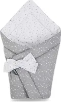 Bellochi 2in1 Baby Einschlagdecke Babyhörnchen - 100% Baumwolle Wickeldecke - 75 x 75 cm - für Kinderwagen, Babybett oder Kindersitz - Ganzjährig -   - Polaris