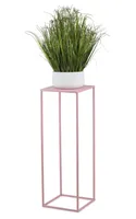 HowHomely Modern Pflanzenständer, Blumenhocker aus Metall Rosa 70 cm Höhe - Blumenständer für das Haus
