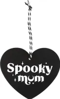 Something Different - Závěsná cedule "Spooky Mum", srdce SD5484 (jedna velikost) (černá/bílá)