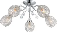 Globo Lighting Deckenleuchte Metall verchromt, 5x E14