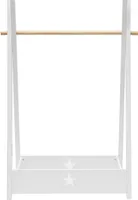 Rebecca Mobili Kindergarderobe aus weißem MDF und braunem Kiefernholz