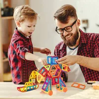 GOPLUS Magnetische Bausteine Set, 106 Teile Magnete Bauklötze, Konstruktion Blöcke Bausatz für Kinder ab 3 Jahren für Junge & Mädchen, Magnetspielzeug Kreativ, Bunt