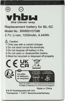 vhbw Akku kompatibel mit Doro 2424 schnurlos Festnetz Telefon (1200 mAh, 3,7 V, Li-Ion)