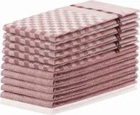 Zestaw 10 ściereczek Ręcznik kuchenny ze 100% bawełny 50 x 70 cm Pudrowy róż Brudny róż