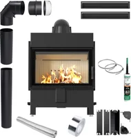 Kamin KRATKI LUCY 14 kW Ø200 Ökodesign Rohrsatz Luft