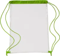 L-merch Transparent PVC Drawstring Backpack