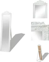 vidaXL Standspiegel im Barock-Stil 160x40 cm Weiß -  Spiegel