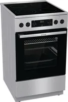 Gorenje GECS5C70XPA Elektroherd mit Glaskeramik-Kochfeld, mit Airfry, FrozenBake und Pizza-Funktion, GentleClose, 50cm Breite