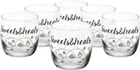 6 Trinkgläser 260ml mit Cookies-Motiv Wassergläser Saftgläser Whiskygläser