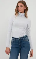 b.young BYPamila Damen Longsleeve Langarmshirt Shirt Basic mit Rolllkragen Slim fit