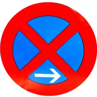ORIGINAL Verkehrszeichen 283-20 * Absolutes Halteverbot Ende Rechtsaufstellung * 600 mmØ nach StVO und RAL-Gütebedingungen Verkehrsschild Schild Strassenschild Verbotsschild rechts Straßenzeichen
