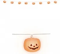 Kürbis Lichterkette mit 10 LEDs 180 cm als Halloweendekoration