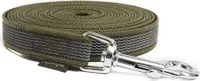 Mystique® Gummierte Schleppleine 20mm ohne Handschlaufe Standard Karabiner khaki 15m
