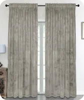 Samt Vorhang Kräuselband U-Band Gardine Velvet abdunkelnd, Größe und Farbe wählbar,140x245cm,Taupe
