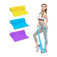 Elastische Fitnessbänder Set mit 3 Widerstandsstufen für Flexibilitätstraining und Stretching 150 x 15 cm
