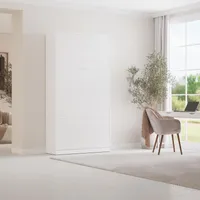 Stilvolle Wandbetten für Wohnzimmer, 100x200,140x200,160x200 Schlafzimmer & Ferienwohnungen Weiss/Weiss Hochglanz 100 Vertikal