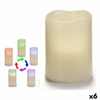 LED sviečka biela 7,5 x 10 x 7,5 cm (6 kusov)