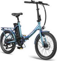 FAFREES F20 Lasting Elektrisches Bike - 250W Motor 36V18.2Ah Batterie 120KM Reichweite - Blau Grün