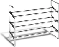 Livarno Home Schuhregal ausziehbar verchromt