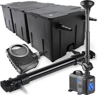 SunSun 3-komorová filtračná súprava 90000l 72W UVC jazierkový čistič NEO10000 80W čerpadlo fontána