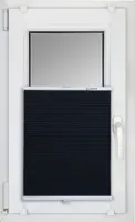 THERMO WABENPLISSEE 100% VERDUNKELNDFALTROLLO JALOUSIE (Schwarz PM11, 25x120 cm)