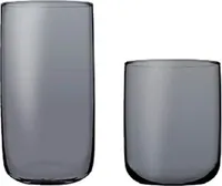 Pasabahce 3-Teilig Iconic Wassergläser Grauer Wasser-Gläser Ikonisches Hi-Ball Glas  280 cc
